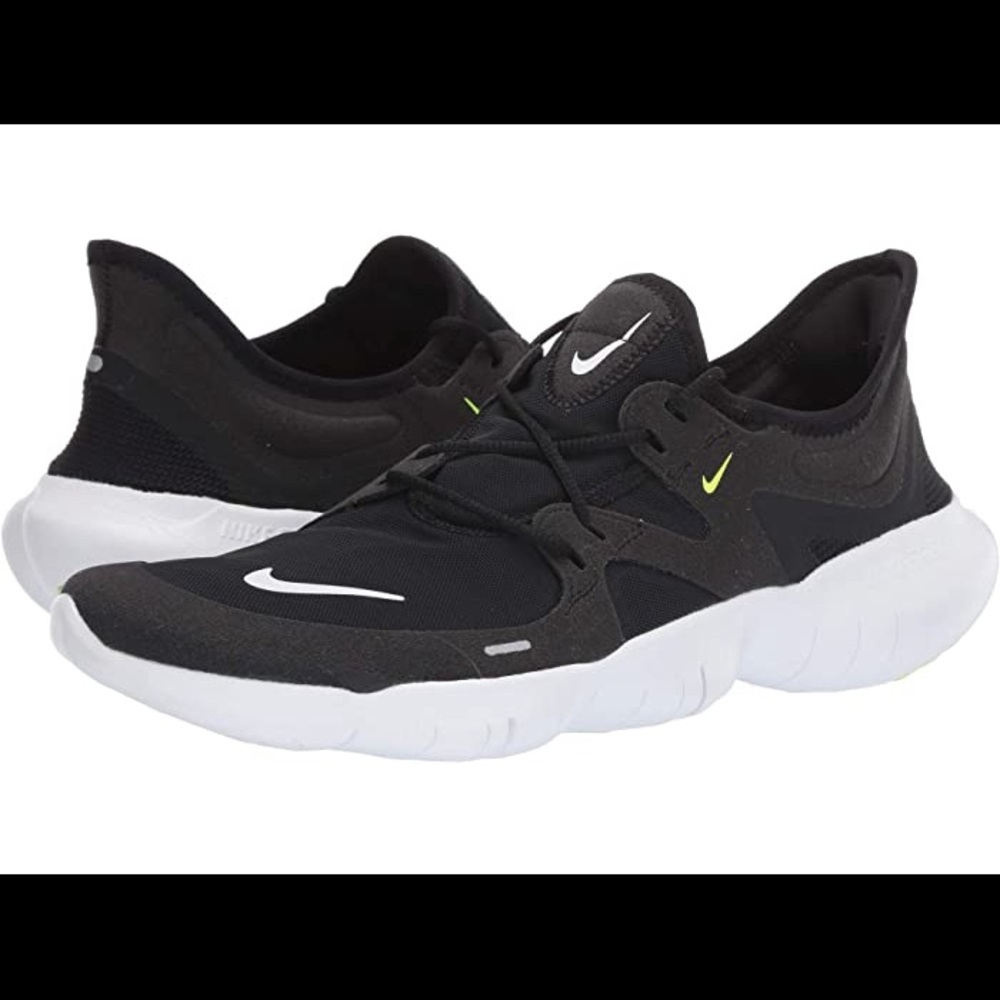 Nike Free RN 5.0 Running Black & White Shoes